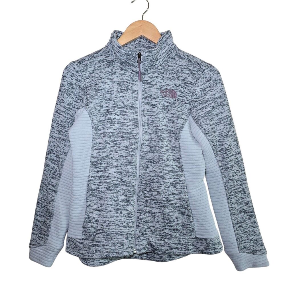 The North Face Womens Small Grey Fleece Full Zip Jacket Sweater NF0A2VGD Warm